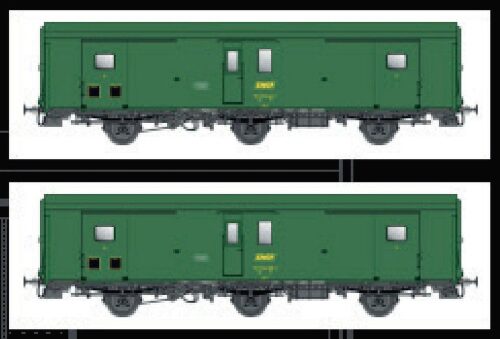 LS Models MW108 2er Set Packwagen Dd2 SNCF, Ep.IVa, Schlußlicht